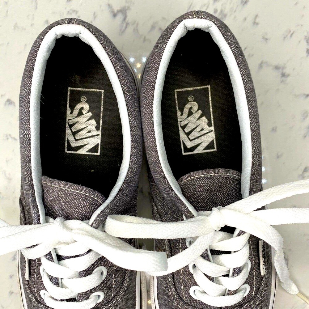 RARE VANS CLASSIC GRAY HEATHER EUC Unisex Shoes Men 5.5 vans off the wall - Picture 3 of 9